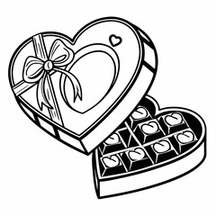 Chocolate Day vector silhouette black design white background