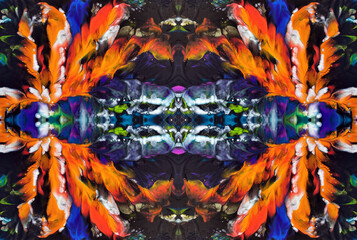 Kaleidoscopic Abstract Art with Vibrant Multicolor Patterns and Intricate Swirl Designs