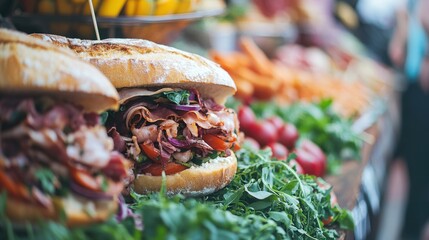 Classic Italian Hoagie with Fresh Vegetables