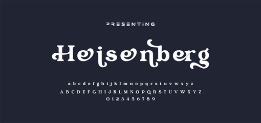 Premium luxury elegant alphabet letters and numbers. Elegant wedding typography classic serif font decorative vintage retro. Creative vector illustration