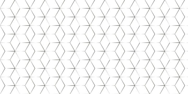 Seamless pattern with hexagon square cube geometric pattern shapes grid metal element texture design. tiles gradient science web tech connection triangle diamond honeycomb hexagon.