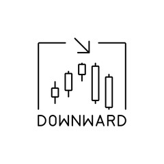 Outline Downward Trend Line Icons show bearish potential.