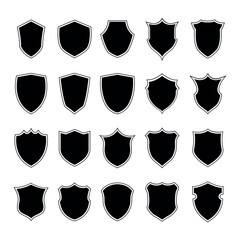 Shield set vector collection. logo design elements