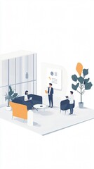 A Modern Office Meeting: Teamwork and Collaboration in the Workplace