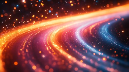 Obraz premium Abstract Swirling Lights Glitter Background Design