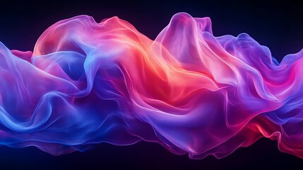 Obraz premium Abstract Colorful Flowing Fabric Waves Design