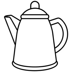 Elegant Kettle Line Drawing