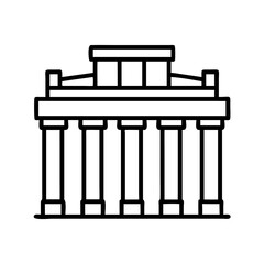 acropolis of athens icon, acropolis of athens line art - simple line art of acropolis of athens, perfect for acropolis of athens logos and icons
