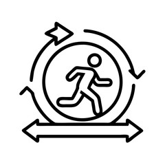 agile sprint icon, agile sprint line art - simple line art of agile sprint, perfect for agile sprint logos and icons
