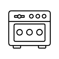 amplifier icon, amplifier line art - simple line art of amplifier, perfect for amplifier logos and icons