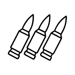 ammunition icon, ammunition line art - simple line art of ammunition, perfect for ammunition logos and icons