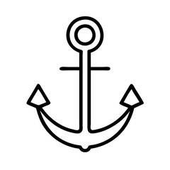 anchor icon, anchor line art - simple line art of anchor, perfect for anchor logos and icons
