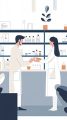 Pharmacist Giving Medication to Patient in Pharmacy | Healthcare and Pharmaceutical Service