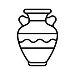 ancient pottery icon, ancient pottery line art - simple line art of ancient pottery, perfect for ancient pottery logos and icons