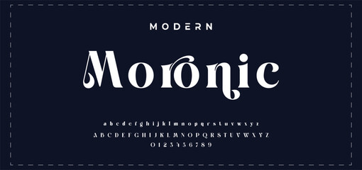 Premium luxury elegant alphabet letters and numbers. Elegant wedding typography classic serif font decorative vintage retro. Creative vector illustration