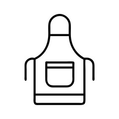 apron icon, apron line art - simple line art of apron, perfect for apron logos and icons