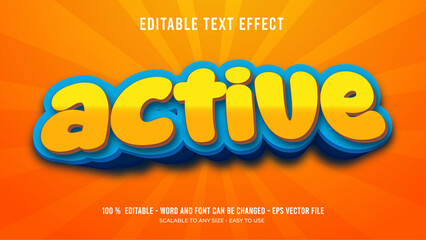 active editable text effect