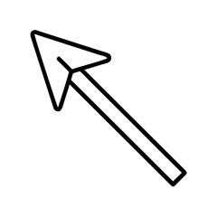 arrowhead icon, arrowhead line art - simple line art of arrowhead, perfect for arrowhead logos and icons