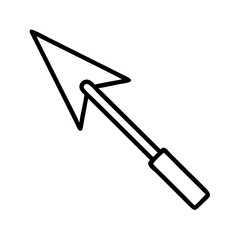 arrowhead icon, arrowhead line art - simple line art of arrowhead, perfect for arrowhead logos and icons