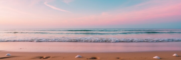 Obraz premium Soft Sand and Pink Waves