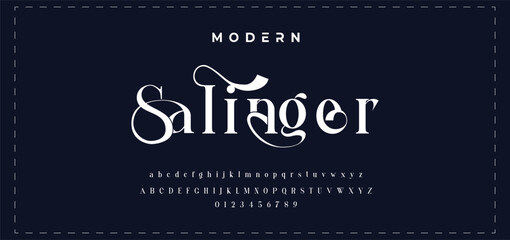 Modern elegant beauty font alphabet logo. Typography beautiful minimal classic luxury letter serif fonts fashion wedding vintage retro logos. vector illustration