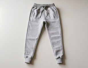 Stylish gray jogger pants for a comfortable and casual look.