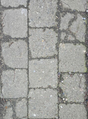 Obraz premium Old, worn-out, dirty, and cracked concrete pavement with visible imperfections and weathered textures, perfect for creating realistic textures in 3D graphics, games, and design projects, generative AI