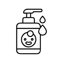 baby lotion icon, baby lotion line art - simple line art of baby lotion, perfect for baby lotion logos and icons