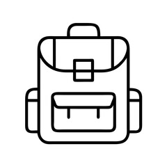 backpack icon, backpack line art - simple line art of backpack, perfect for backpack logos and icons