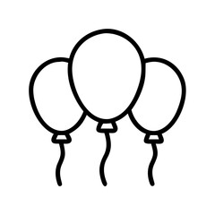 balloons icon, balloons line art - simple line art of balloons, perfect for balloons logos and icons