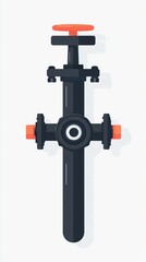 Industrial Valve: Control the Flow. Explore the Intricate Design of a Pipeline Valve in this Stunning, Detailed Image. Perfect for Industrial, Engineering, and Manufacturing Projects.