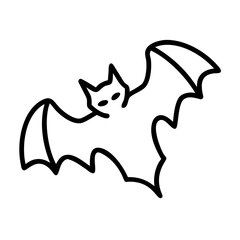 bat icon, bat line art - simple line art of bat, perfect for bat logos and icons