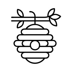 bee hive icon, bee hive line art - simple line art of bee hive, perfect for bee hive logos and icons