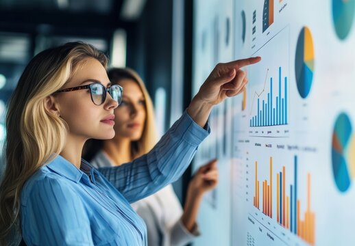 marketing and business materials highlighting data driven decision making, innovation, and corporate strategy, portrays modern technologys role in enhancing productivity.