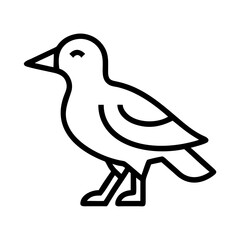 bird icon, bird line art - simple line art of bird, perfect for bird logos and icons