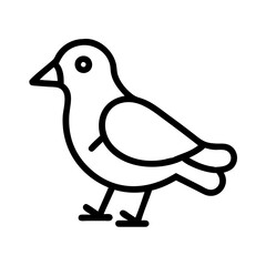 bird icon, bird line art - simple line art of bird, perfect for bird logos and icons