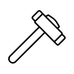 blacksmith hammer icon, blacksmith hammer line art - simple line art of blacksmith hammer, perfect for blacksmith hammer logos and icons