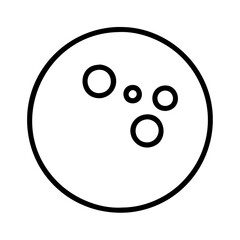 bowling ball icon, bowling ball line art - simple line art of bowling ball, perfect for bowling ball logos and icons