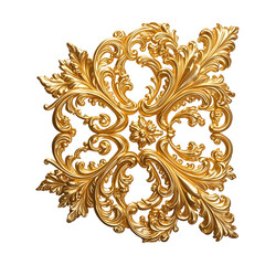 Ornate golden baroque scrollwork