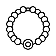 bracelet icon, bracelet line art - simple line art of bracelet, perfect for bracelet logos and icons