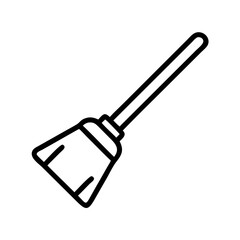 broom icon, broom line art - simple line art of broom, perfect for broom logos and icons