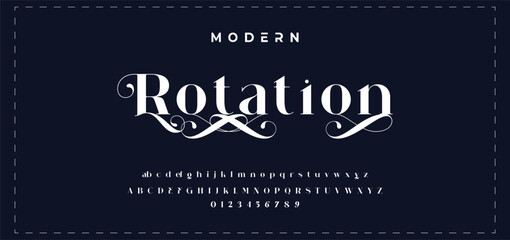 Modern elegant beauty font alphabet logo. Typography beautiful minimal classic luxury letter serif fonts fashion wedding vintage retro logos. vector illustration