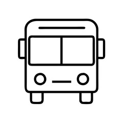 bus icon, bus line art - simple line art of bus, perfect for bus logos and icons