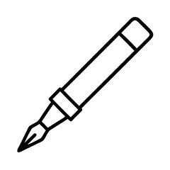 calligraphy pen icon, calligraphy pen line art - simple line art of calligraphy pen, perfect for calligraphy pen logos and icons