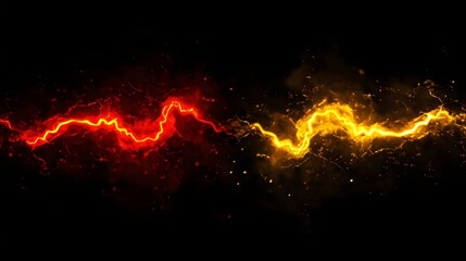 Red and Purple color electricity lightning