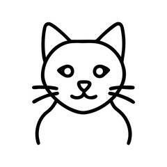 cat icon, cat line art - simple line art of cat, perfect for cat logos and icons