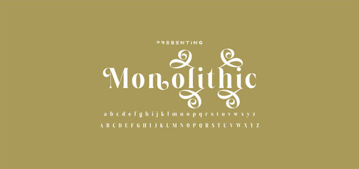 Elegant ligature alphabet letters font logo. Typography luxury classic lettering serif fonts decorative wedding vintage retro logos, design for fashion,beauty shop and brand . vector illustration