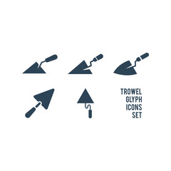 Trowel vector icons set template illustration.