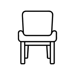 chair icon, chair line art - simple line art of chair, perfect for chair logos and icons