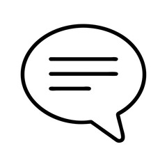 chat bubble icon, chat bubble line art - simple line art of chat bubble, perfect for chat bubble logos and icons